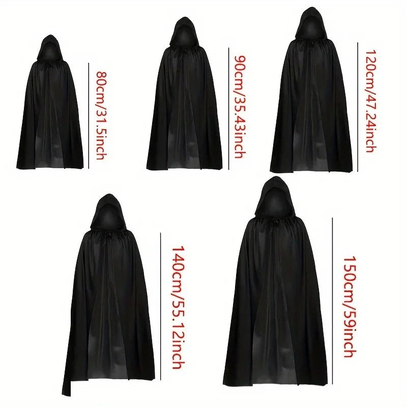 Grim Reaper Black Cloak Costume