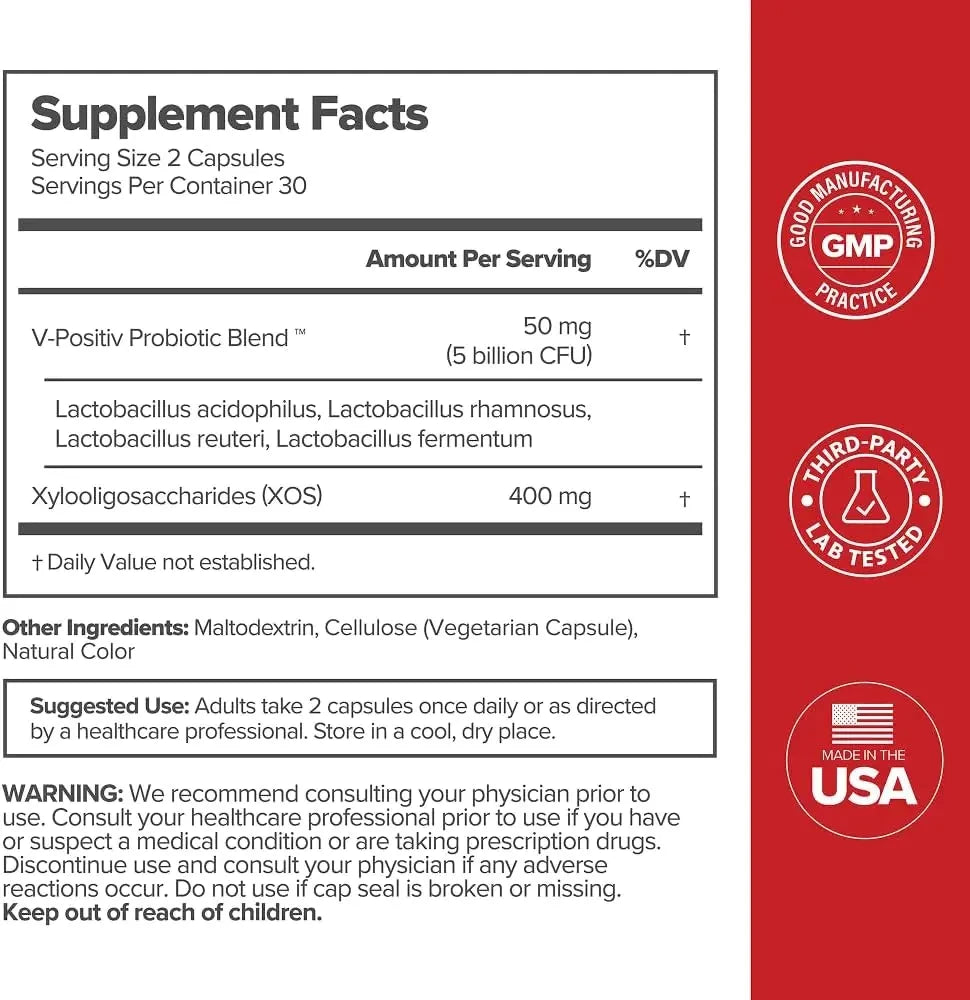 O Positiv Vaginal Probiotic Supplement for pH Balance