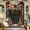 Creepy Clown Halloween Door Cover