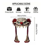 Creepy Clown Halloween Door Cover