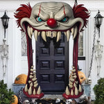 Creepy Clown Halloween Door Cover