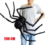 Giant Plush Halloween Spider – Oversized Spooky Party & Yard Decor