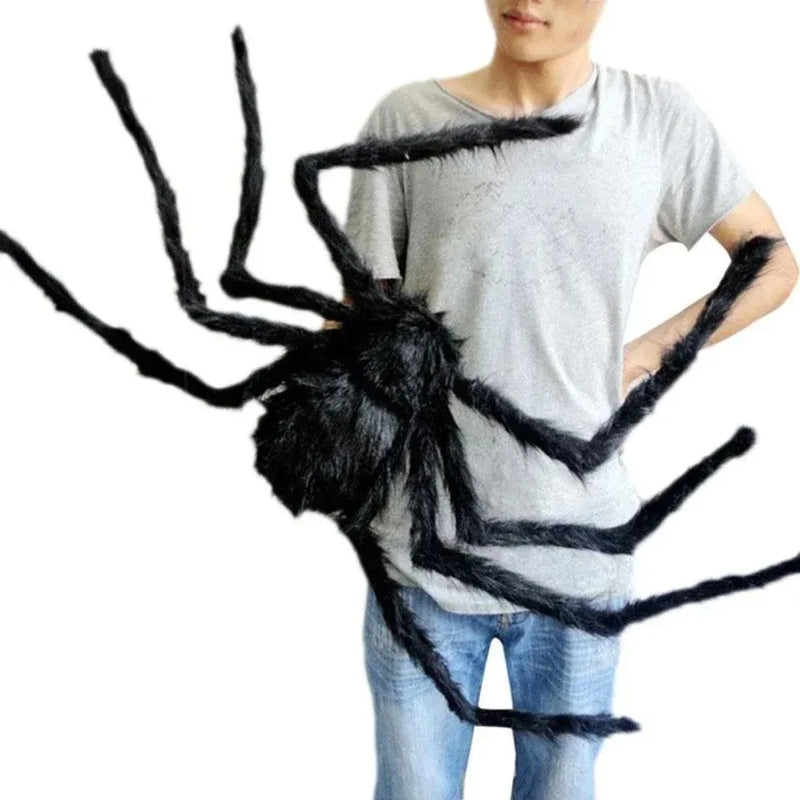 Giant Plush Halloween Spider – Oversized Spooky Party & Yard Decor