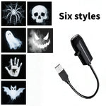 12-Pattern Halloween Projection Light – Spooky Indoor & Outdoor Decor