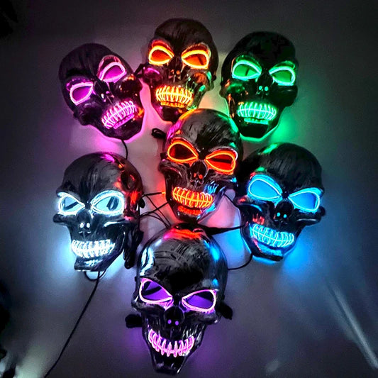 Light-Up Skull Mask – Glowing Halloween Costume Mask